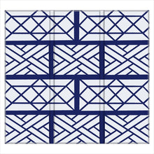 Load image into Gallery viewer, Chippendale Folding Screen in White and Navy
