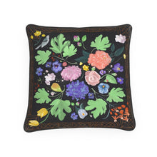 Load image into Gallery viewer, Little Mountain Pillow/Cushion in Dark Navy and Orange
