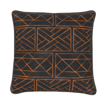 Load image into Gallery viewer, Little Mountain Pillow/Cushion in Dark Navy and Orange
