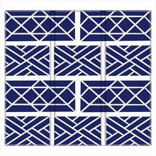 Load image into Gallery viewer, Chippendale Folding Screen in Navy and White
