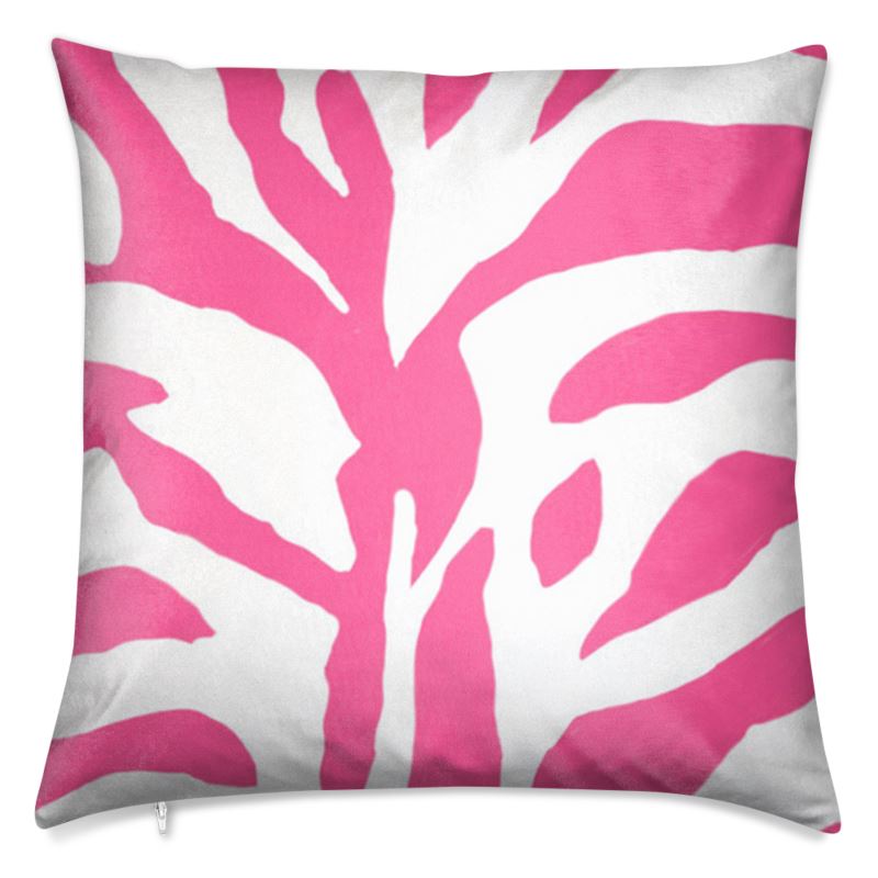 Deconstructed Petals in Pink and White Pillow/Cushion