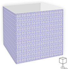 Load image into Gallery viewer, Square Lamp Shade in Chippendale- Blue on White
