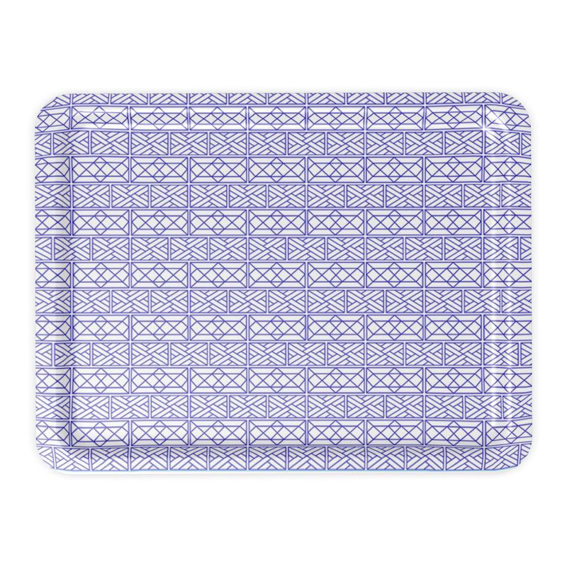 Chippendale Tray--Blue and White