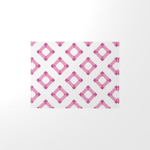 Pink and Pink Bamboo Decorative Tray