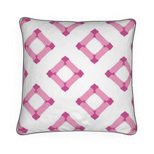 Load image into Gallery viewer, Pink and Pink Bamboo Squares Cushion/Pillow
