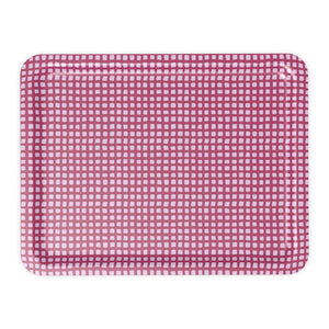 Raspberry and Light Pink Decorative Tray