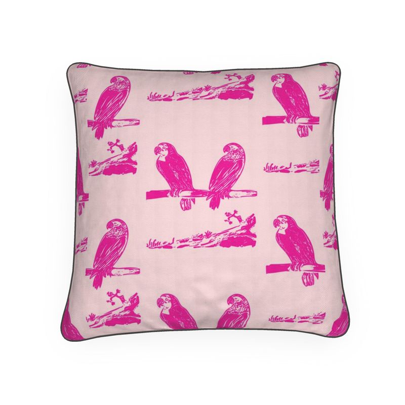 Pink Parrots Pillow/Cushion