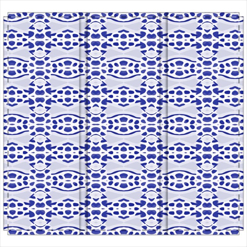 Moroccan Blues Folding Screen