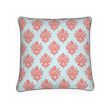 Load image into Gallery viewer, Cutter House Linocut Indian Flower Pillow
