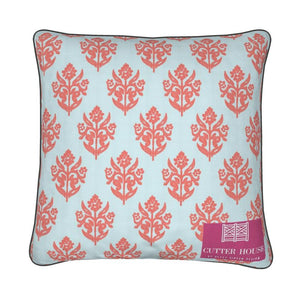 Cutter House Linocut Indian Flower Pillow