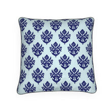 Load image into Gallery viewer, Linocut Indian Flower Pillow
