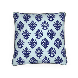 Linocut Indian Flower Pillow