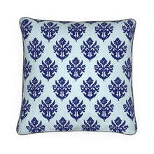 Load image into Gallery viewer, Linocut Indian Flower Pillow
