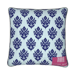 Linocut Indian Flower Pillow