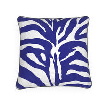 Load image into Gallery viewer, Zebra Blue Primrose Deconstructed Pillow/Cushion
