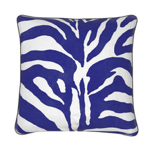 Load image into Gallery viewer, Zebra Blue Primrose Deconstructed Pillow/Cushion
