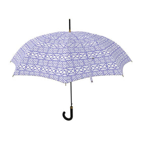 Little Mountain Chippendale Umbrella in Blue/White